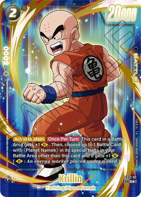 Krillin (FS12-02) (Gold) [Starter Deck EX: The Beat of Ki] | Cards and Coasters CA