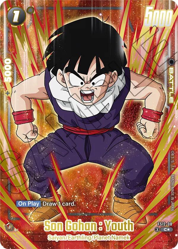 Son Gohan : Youth (FS12-08) (Gold) [Starter Deck EX: The Beat of Ki] | Cards and Coasters CA