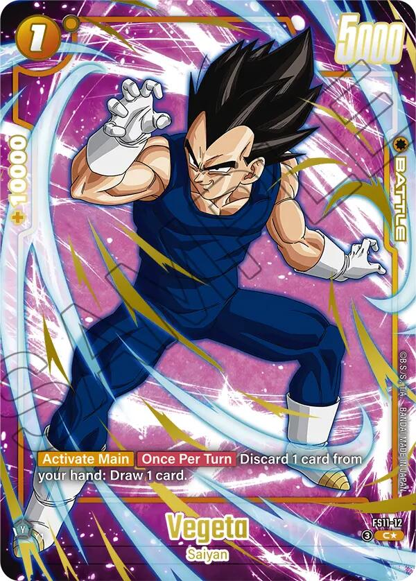Vegeta (FS11-12) (Gold) [Starter Deck EX: The Phase of Evolution] | Cards and Coasters CA
