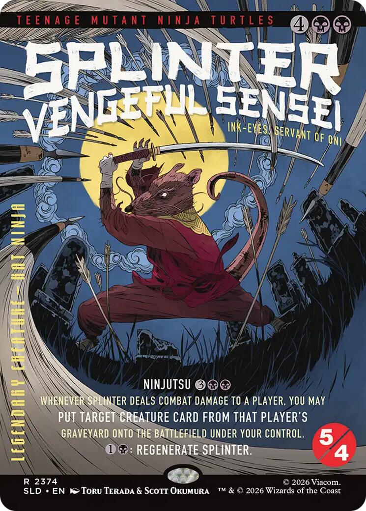 Splinter, Vengeful Sensei - Ink-Eyes, Servant of Oni [Secret Lair Drop Series] | Cards and Coasters CA