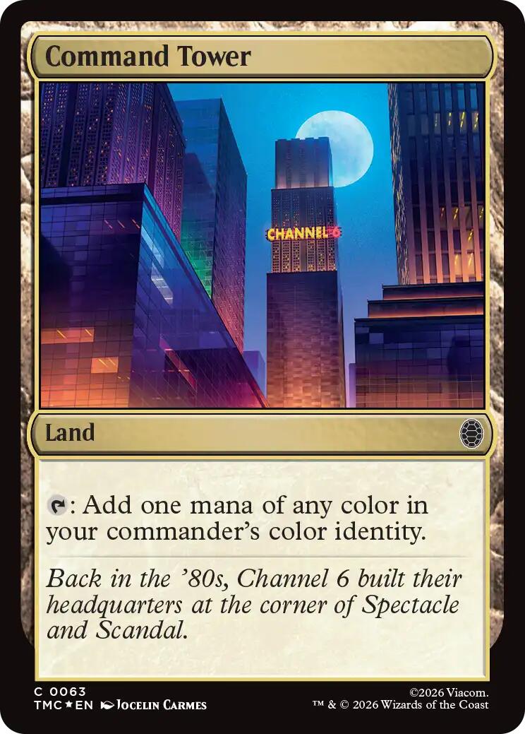 Command Tower (Surge Foil) [Teenage Mutant Ninja Turtles Commander] | Cards and Coasters CA