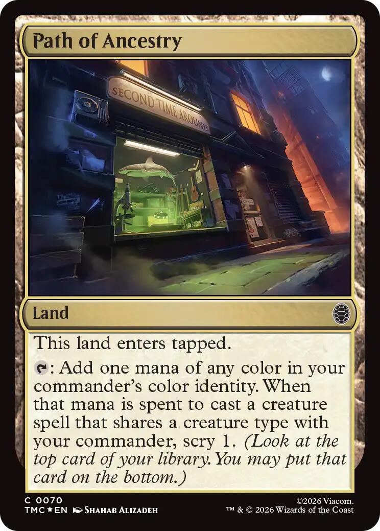 Path of Ancestry (Surge Foil) [Teenage Mutant Ninja Turtles Commander] | Cards and Coasters CA