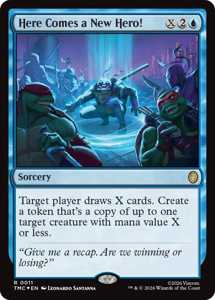 Here Comes a New Hero! (Surge Foil) [Teenage Mutant Ninja Turtles Commander] | Cards and Coasters CA