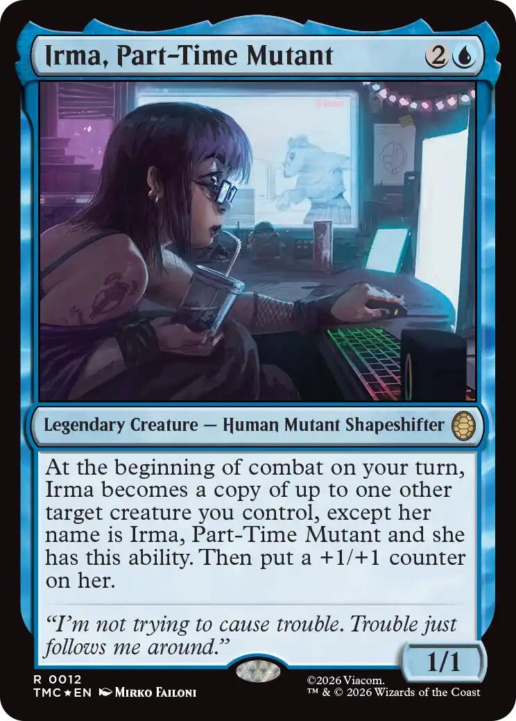 Irma, Part-Time Mutant (Surge Foil) [Teenage Mutant Ninja Turtles Commander] | Cards and Coasters CA