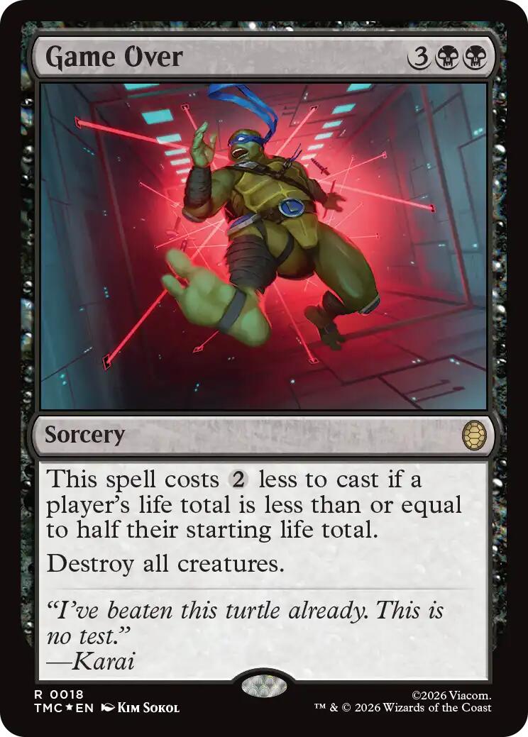 Game Over (Surge Foil) [Teenage Mutant Ninja Turtles Commander] | Cards and Coasters CA