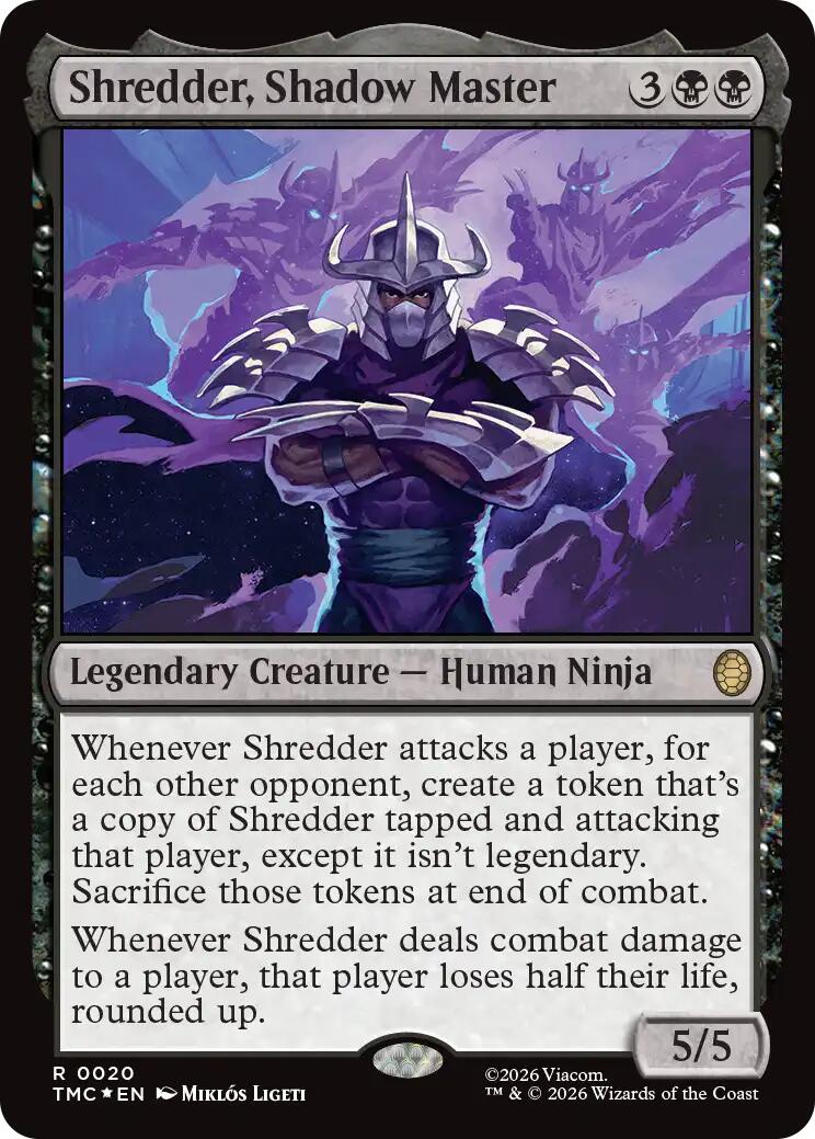 Shredder, Shadow Master (Surge Foil) [Teenage Mutant Ninja Turtles Commander] | Cards and Coasters CA