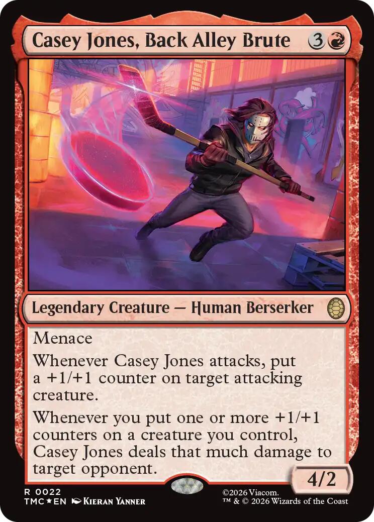 Casey Jones, Back Alley Brute (Surge Foil) [Teenage Mutant Ninja Turtles Commander] | Cards and Coasters CA