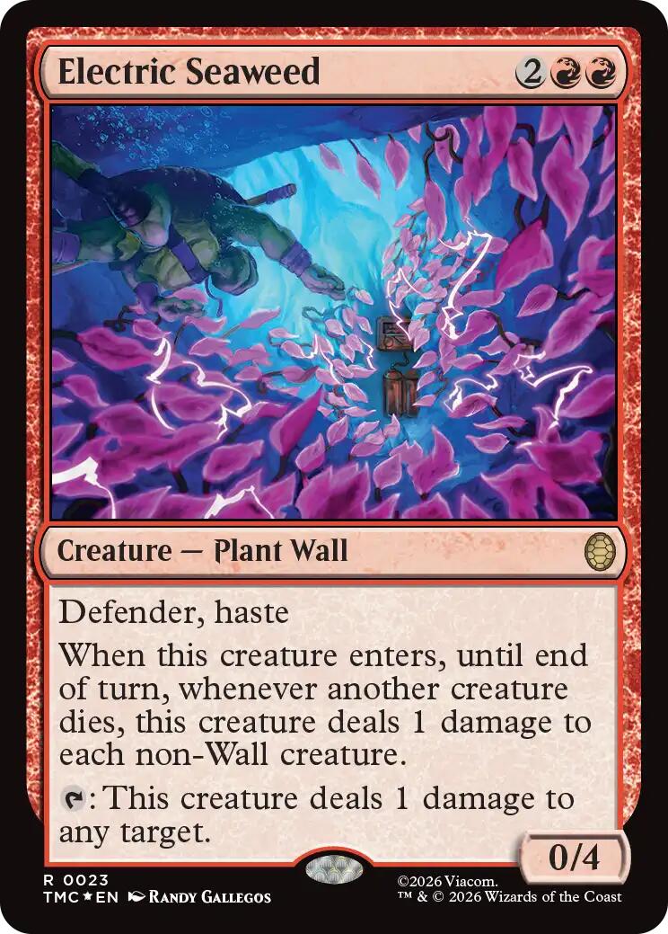 Electric Seaweed (Surge Foil) [Teenage Mutant Ninja Turtles Commander] | Cards and Coasters CA