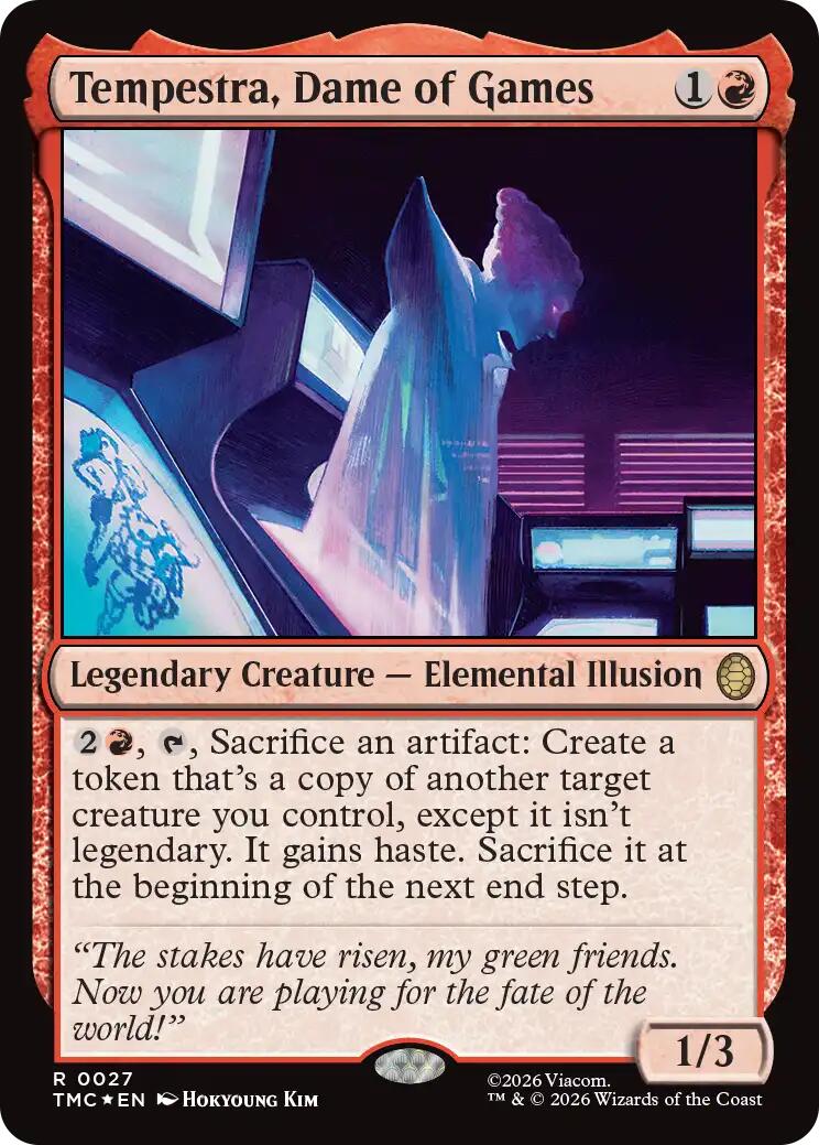 Tempestra, Dame of Games (Surge Foil) [Teenage Mutant Ninja Turtles Commander] | Cards and Coasters CA