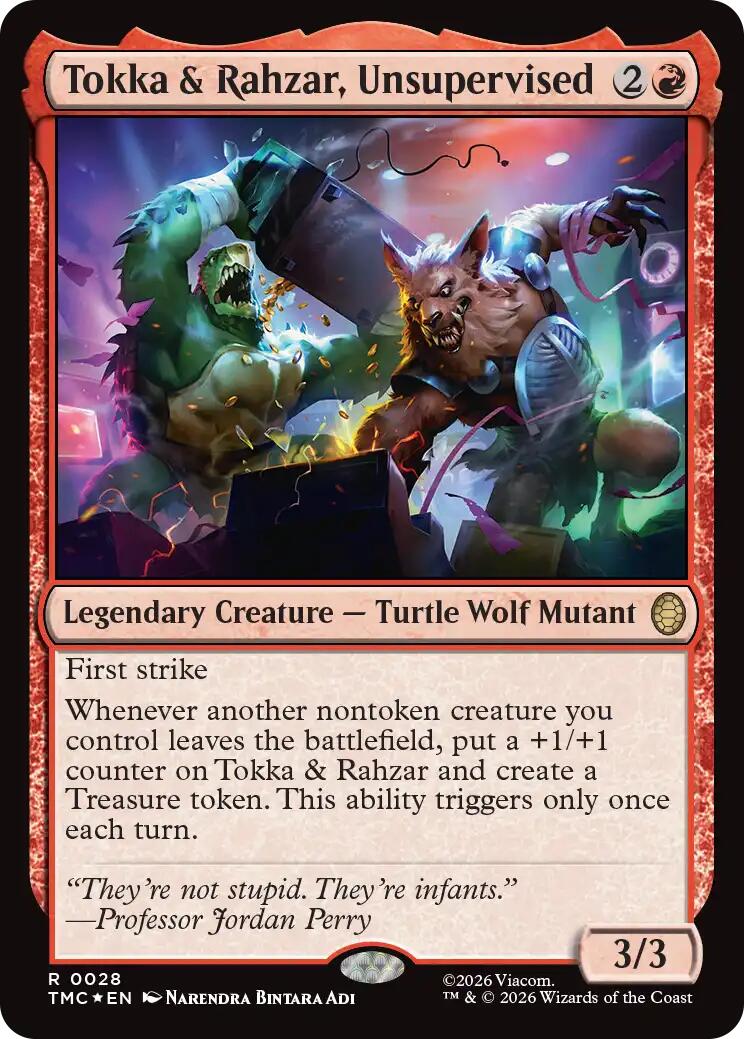 Tokka & Rahzar, Unsupervised (Surge Foil) [Teenage Mutant Ninja Turtles Commander] | Cards and Coasters CA