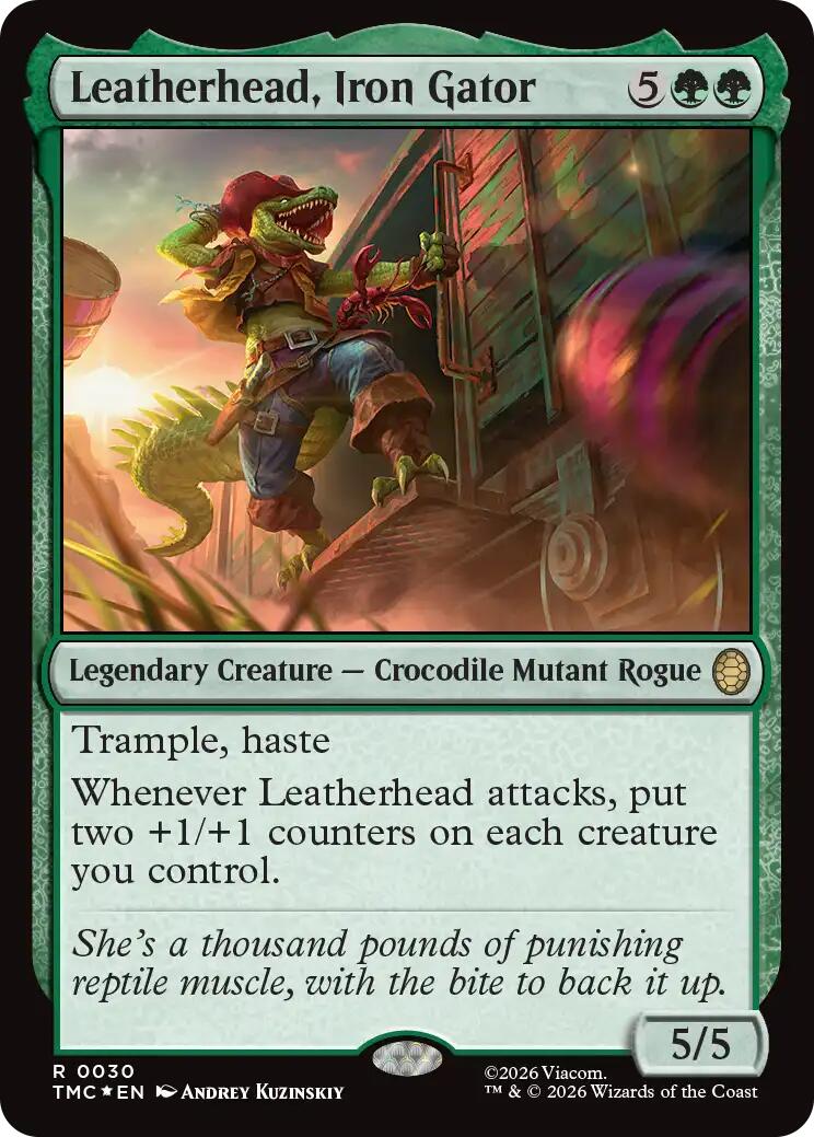 Leatherhead, Iron Gator (Surge Foil) [Teenage Mutant Ninja Turtles Commander] | Cards and Coasters CA