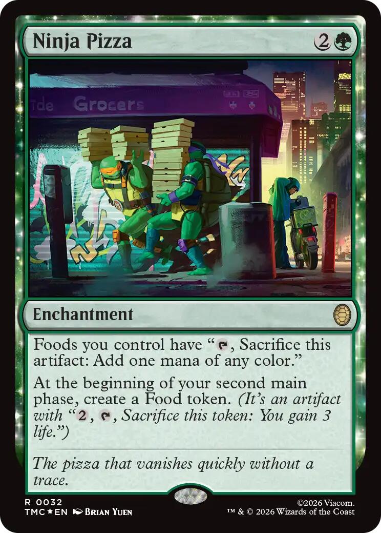 Ninja Pizza (Surge Foil) [Teenage Mutant Ninja Turtles Commander] | Cards and Coasters CA