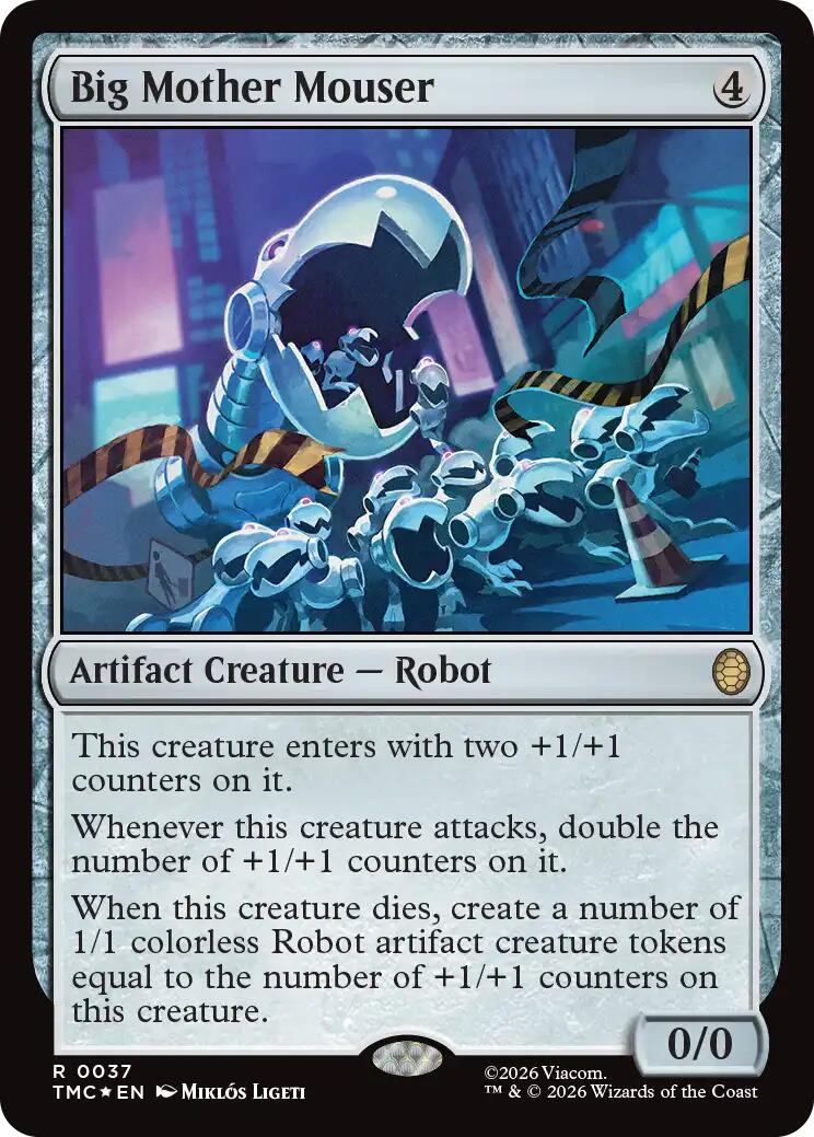 Big Mother Mouser (Surge Foil) [Teenage Mutant Ninja Turtles Commander] | Cards and Coasters CA