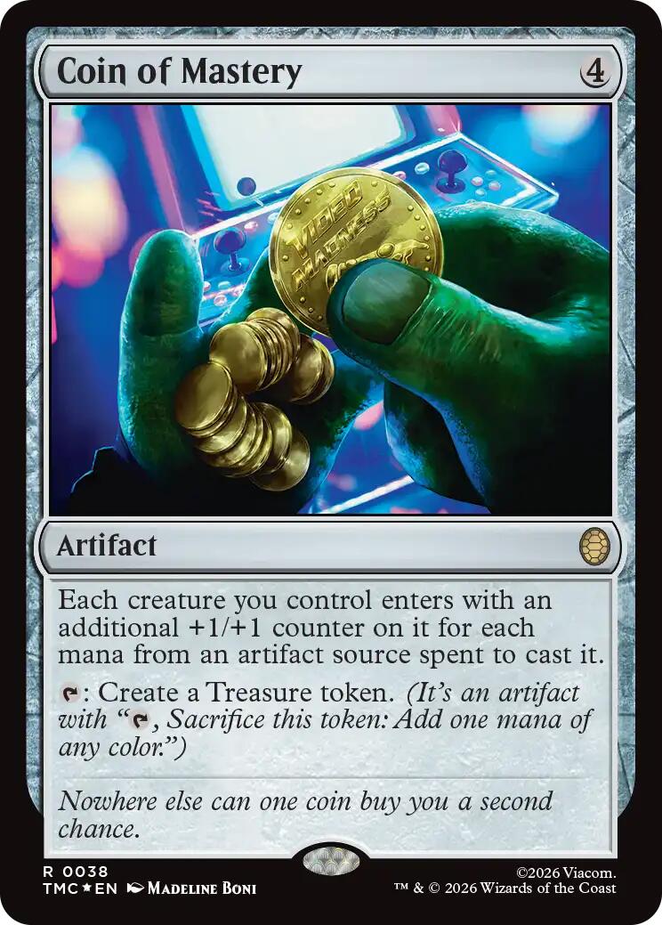 Coin of Mastery (Surge Foil) [Teenage Mutant Ninja Turtles Commander] | Cards and Coasters CA