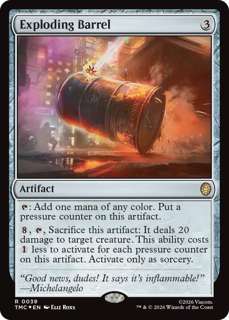 Exploding Barrel (Surge Foil) [Teenage Mutant Ninja Turtles Commander] | Cards and Coasters CA