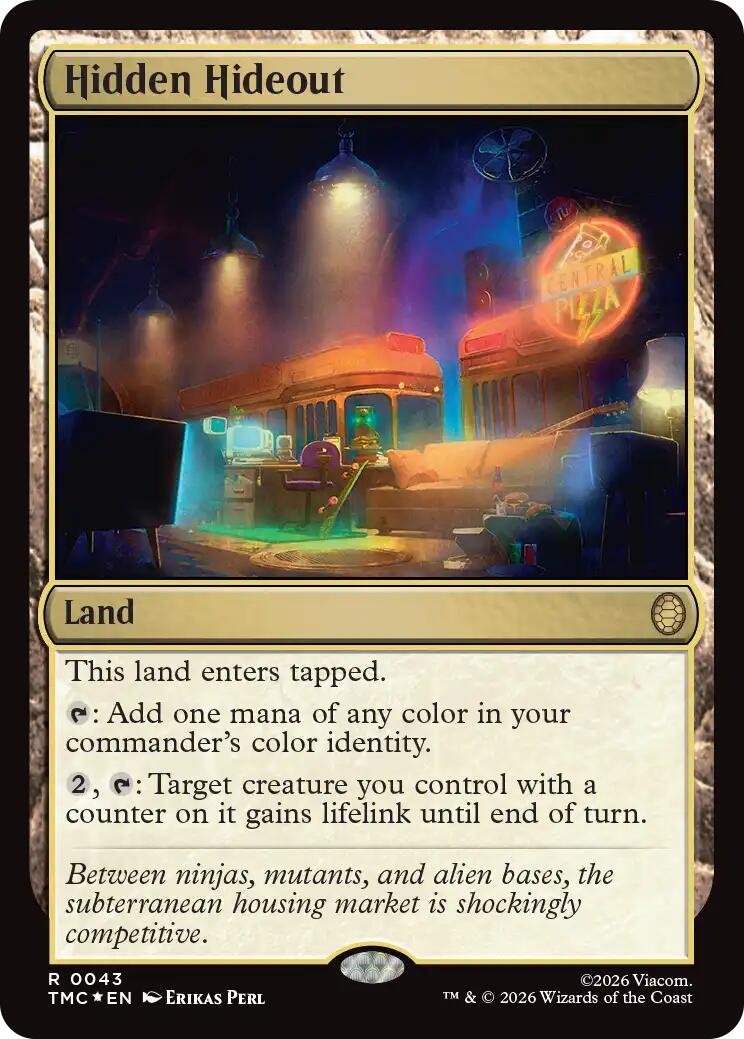 Hidden Hideout (Surge Foil) [Teenage Mutant Ninja Turtles Commander] | Cards and Coasters CA