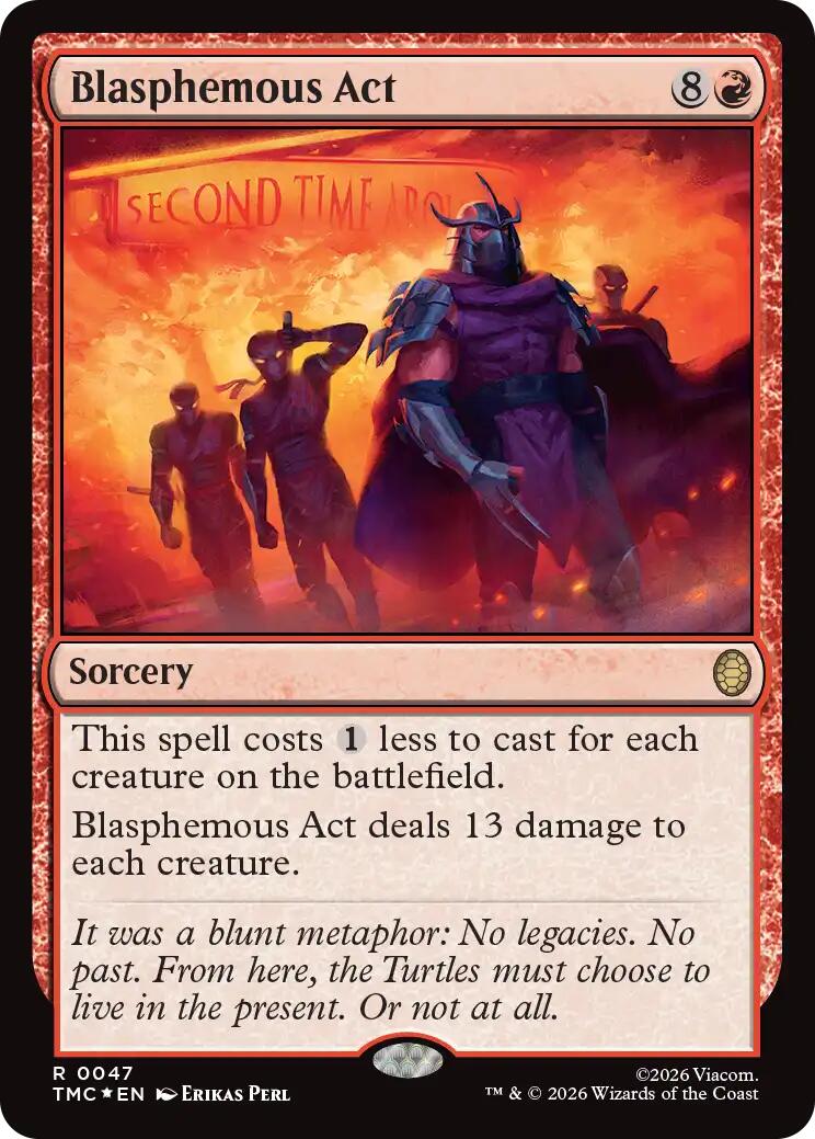 Blasphemous Act (Surge Foil) [Teenage Mutant Ninja Turtles Commander] | Cards and Coasters CA