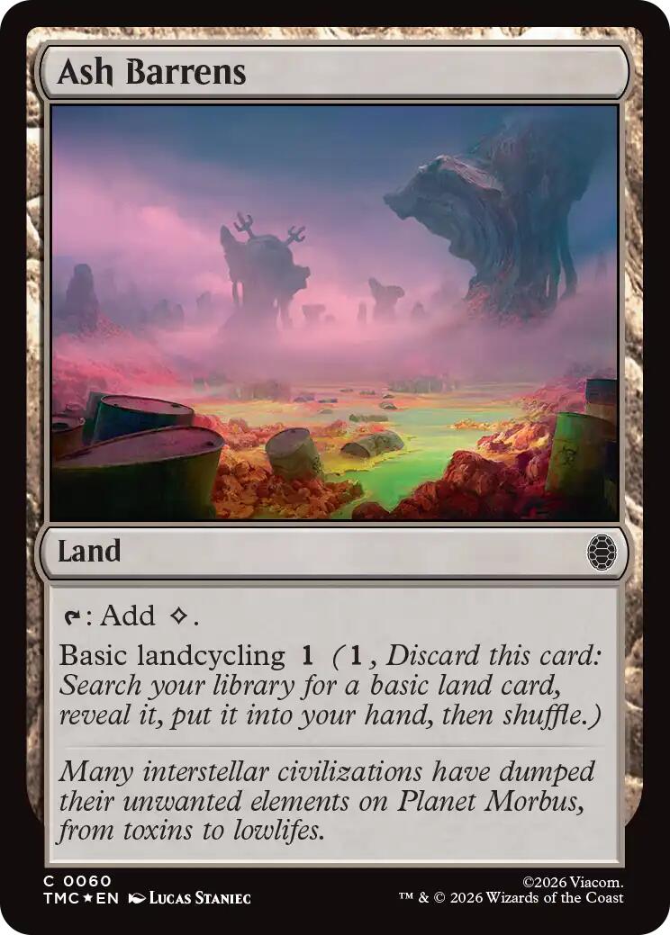 Ash Barrens (Surge Foil) [Teenage Mutant Ninja Turtles Commander] | Cards and Coasters CA
