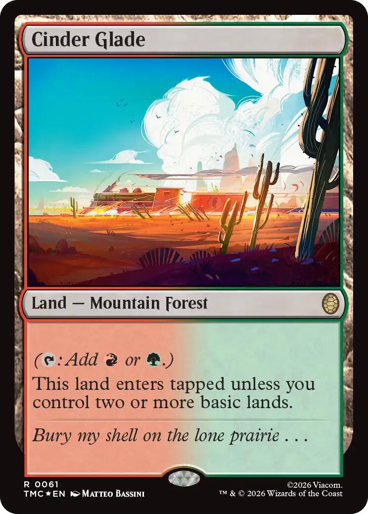 Cinder Glade (Surge Foil) [Teenage Mutant Ninja Turtles Commander] | Cards and Coasters CA