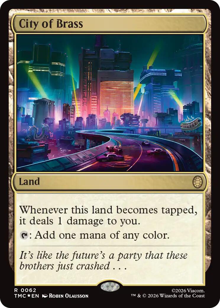 City of Brass (Surge Foil) [Teenage Mutant Ninja Turtles Commander] | Cards and Coasters CA