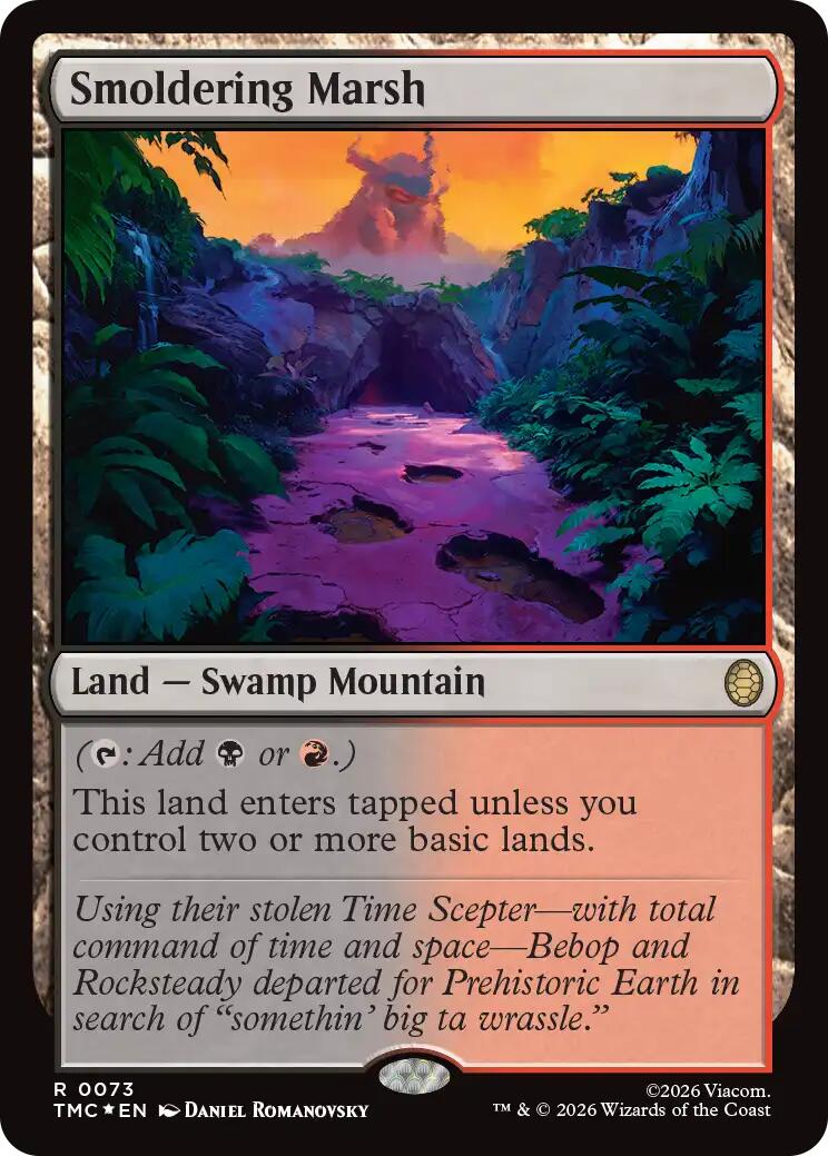 Smoldering Marsh (Surge Foil) [Teenage Mutant Ninja Turtles Commander] | Cards and Coasters CA