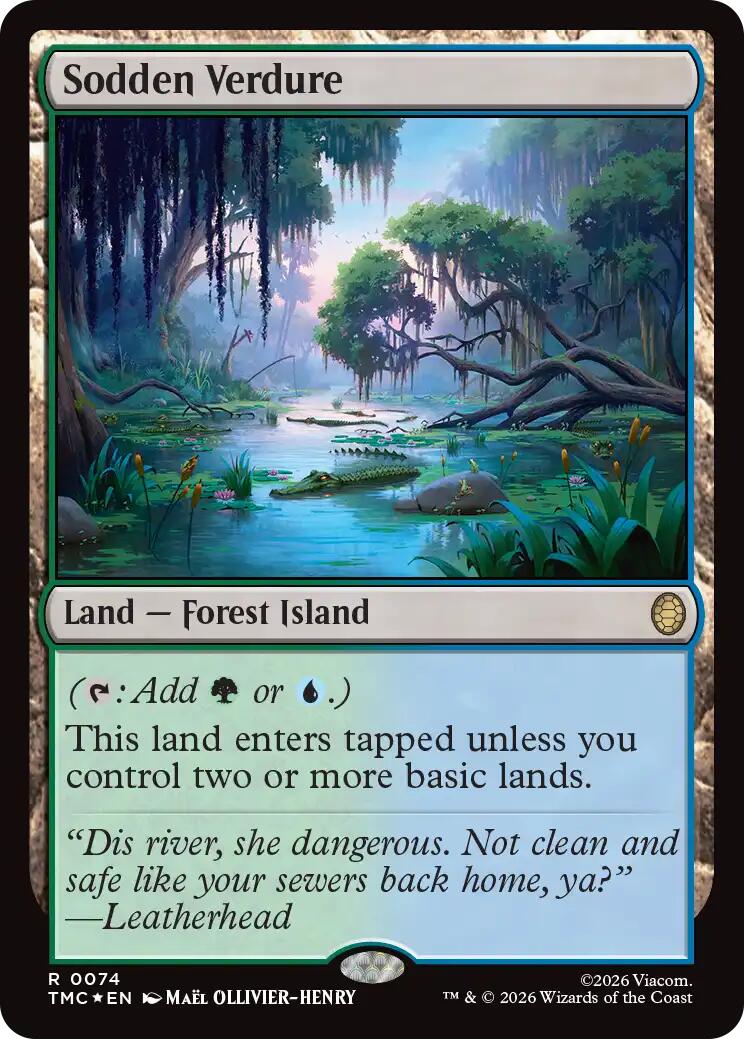 Sodden Verdure (Surge Foil) [Teenage Mutant Ninja Turtles Commander] | Cards and Coasters CA