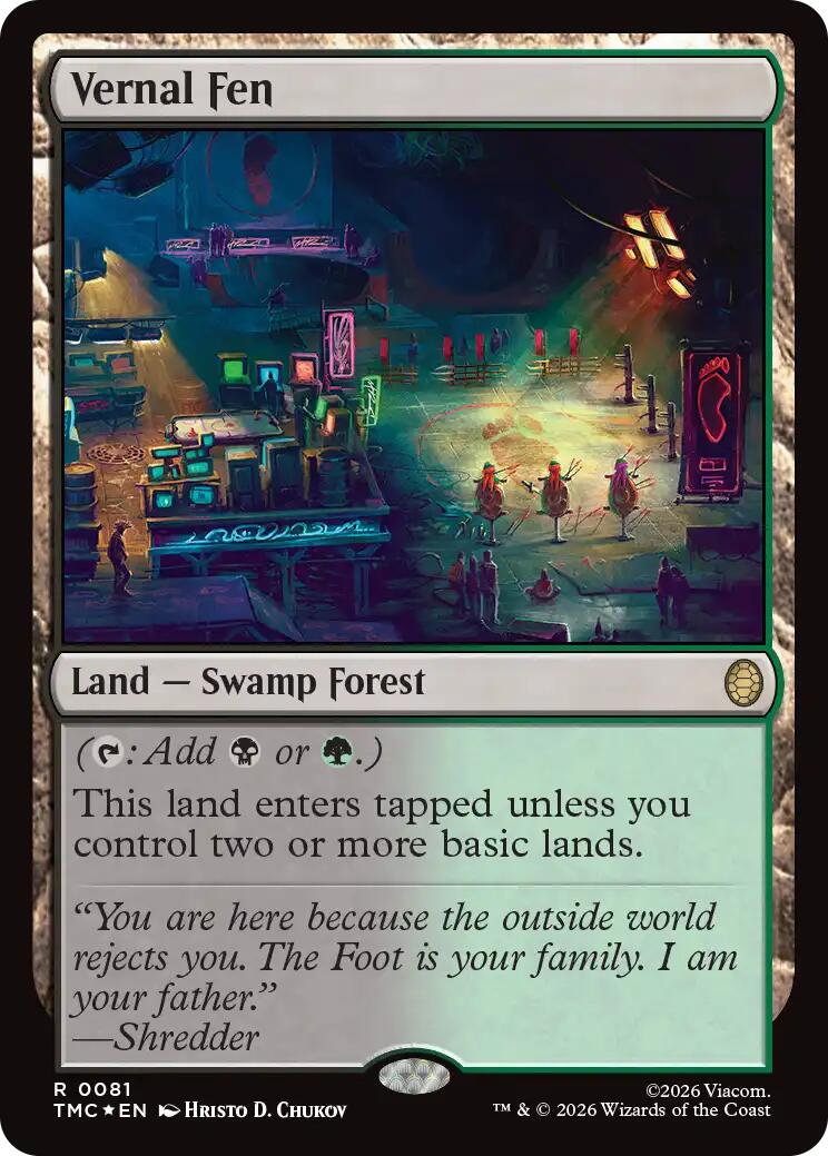 Vernal Fen (Surge Foil) [Teenage Mutant Ninja Turtles Commander] | Cards and Coasters CA
