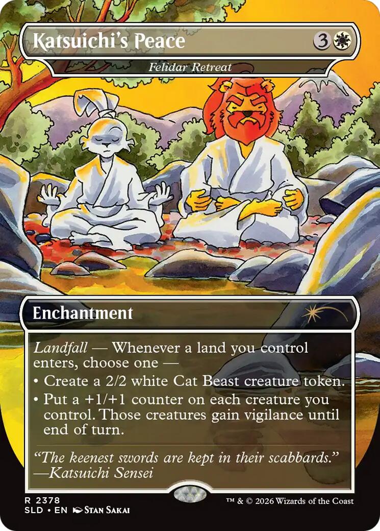 Katsuichi's Peace - Felidar Retreat [Secret Lair Drop Series] | Cards and Coasters CA