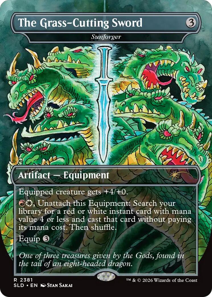 The Grass-Cutting Sword - Sunforger [Secret Lair Drop Series] | Cards and Coasters CA
