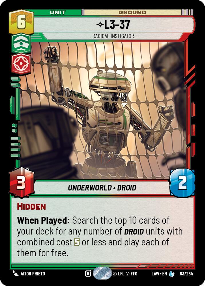 L3-37 - Radical Instigator (63/264) (63/264) [A Lawless Time] | Cards and Coasters CA