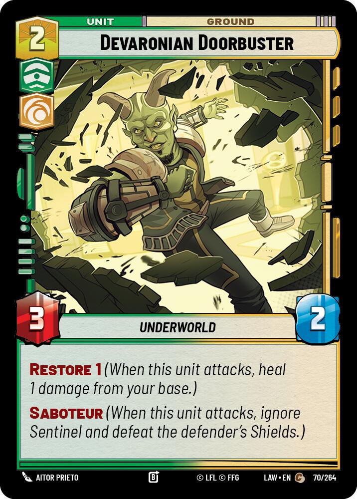 Devaronian Doorbuster (70/264) (70/264) [A Lawless Time] | Cards and Coasters CA