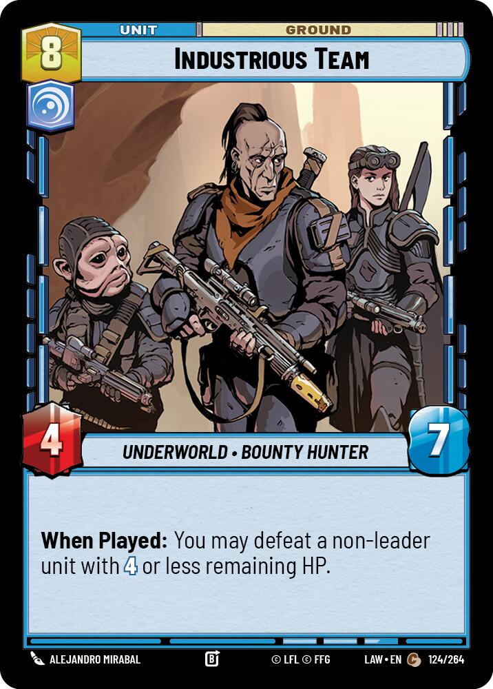 Industrious Team (124/264) (124/264) [A Lawless Time] | Cards and Coasters CA
