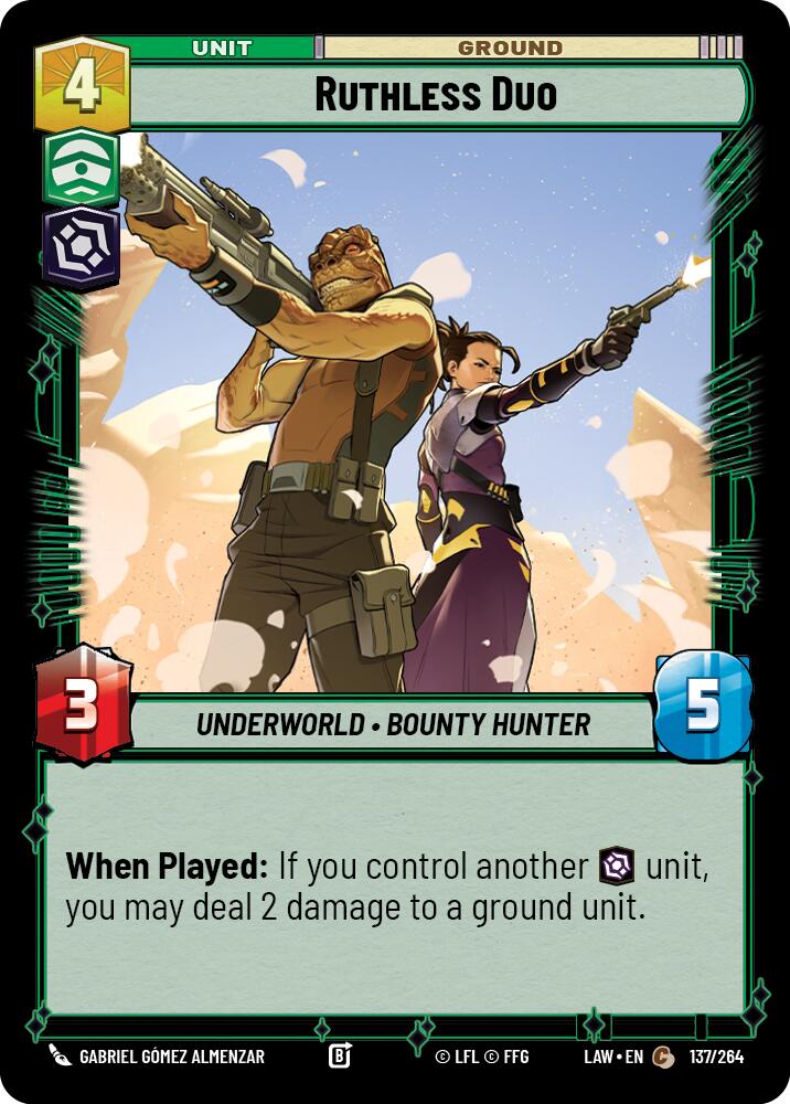 Ruthless Duo (137/264) (137/264) [A Lawless Time] | Cards and Coasters CA