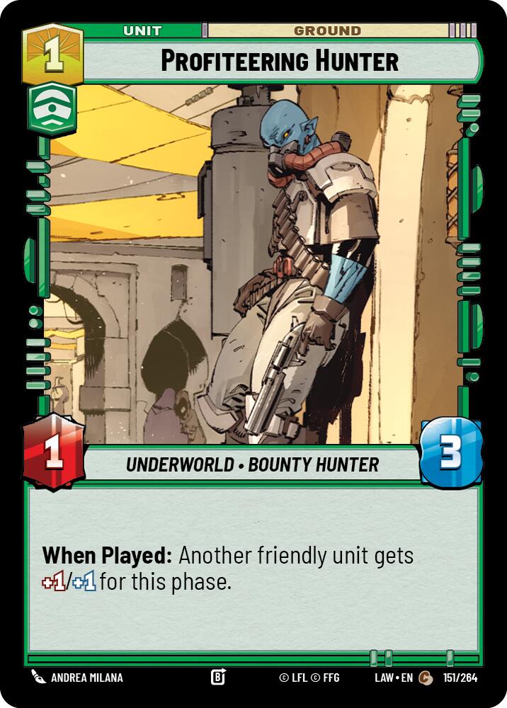 Profiteering Hunter (151/264) (151/264) [A Lawless Time] | Cards and Coasters CA