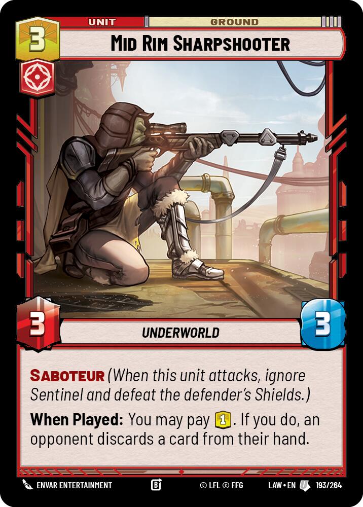 Mid Rim Sharpshooter (193/264) (193/264) [A Lawless Time] | Cards and Coasters CA