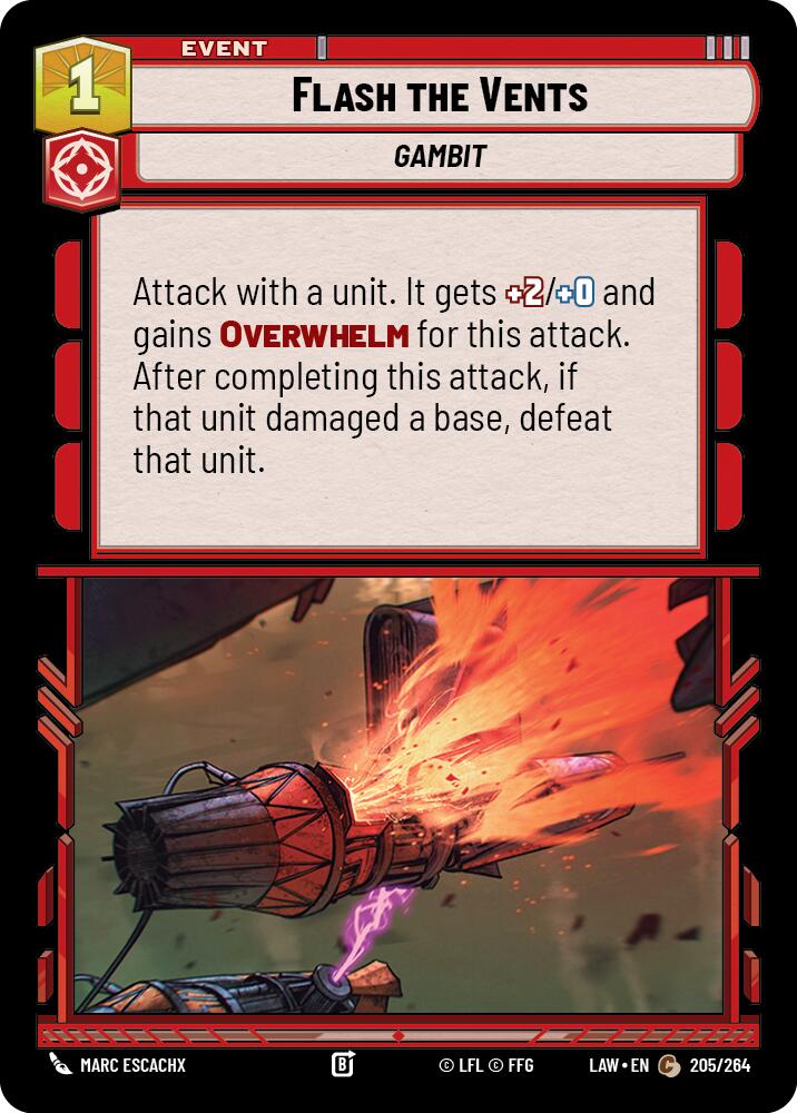 Flash the Vents (205/264) (205/264) [A Lawless Time] | Cards and Coasters CA