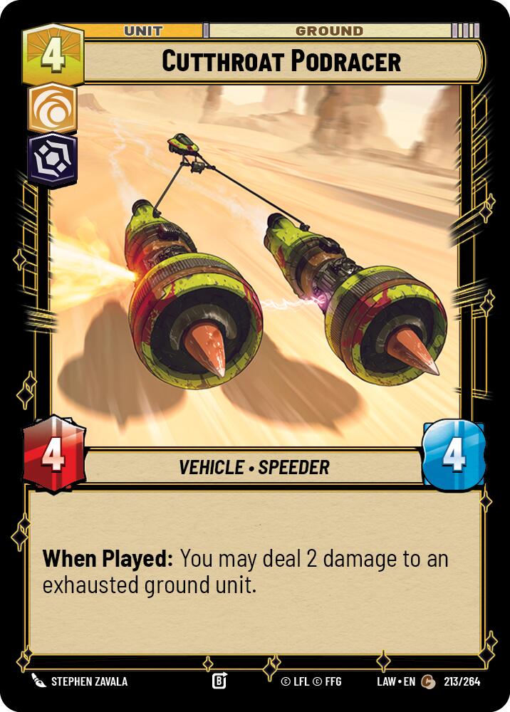 Cutthroat Podracer (213/264) (213/264) [A Lawless Time] | Cards and Coasters CA