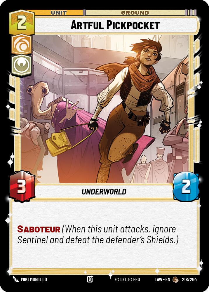 Artful Pickpocket (218/264) (218/264) [A Lawless Time] | Cards and Coasters CA