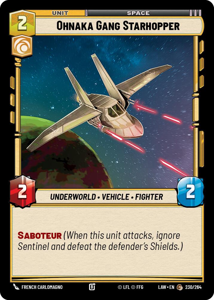 Ohnaka Gang Starhopper (230/264) (230/264) [A Lawless Time] | Cards and Coasters CA