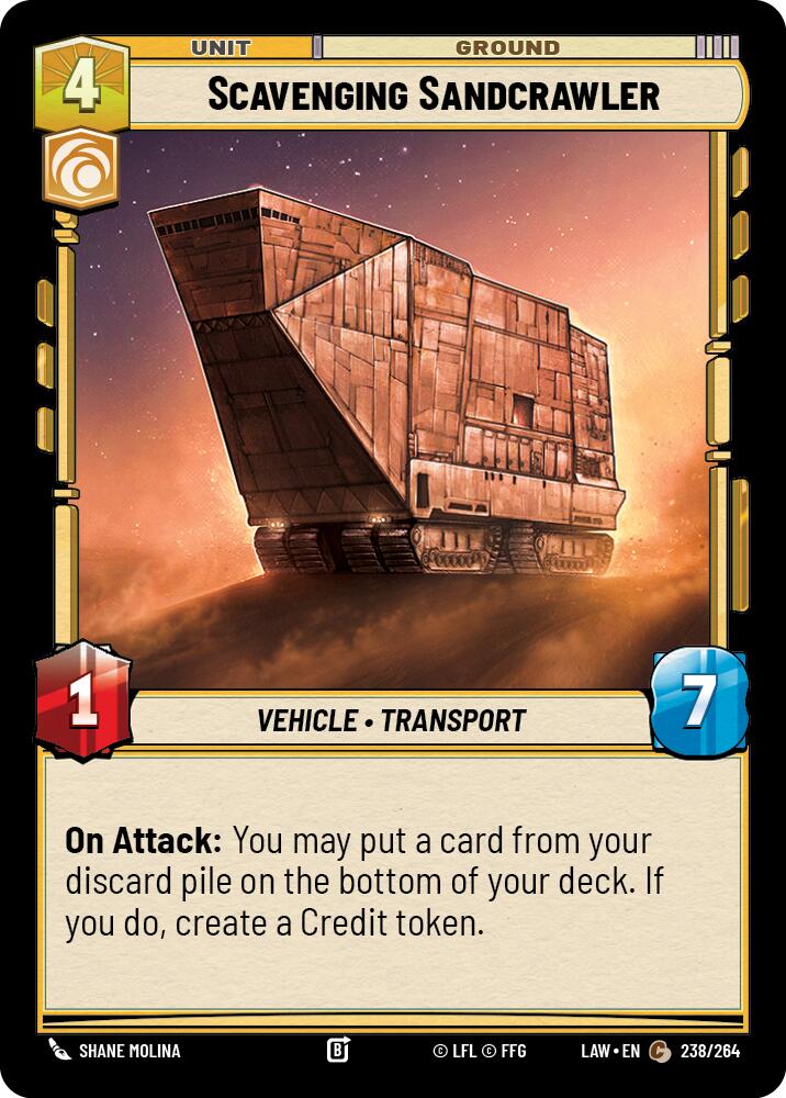 Scavenging Sandcrawler (238/264) (238/264) [A Lawless Time] | Cards and Coasters CA