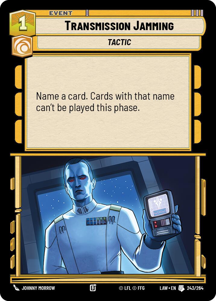 Transmission Jamming (243/264) (243/264) [A Lawless Time] | Cards and Coasters CA