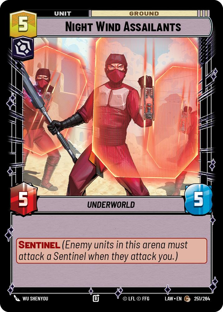 Night Wind Assailants (251/264) (251/264) [A Lawless Time] | Cards and Coasters CA