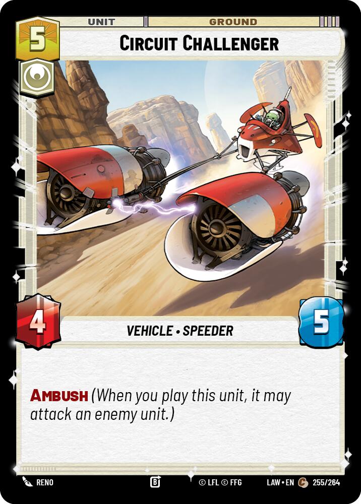 Circuit Challenger (255/264) (255/264) [A Lawless Time] | Cards and Coasters CA