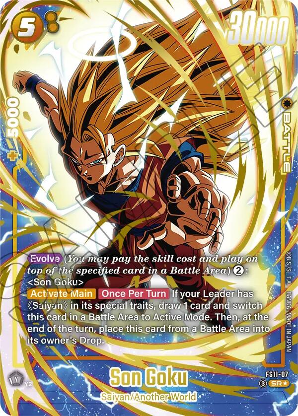 Son Goku (FS11-07) (Gold) [Starter Deck EX: The Phase of Evolution] | Cards and Coasters CA