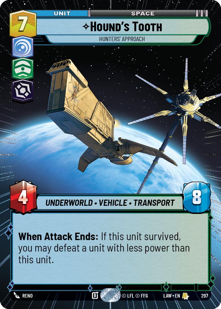 Hound's Tooth - Hunters' Approach (297) (Hyperspace) (297) [A Lawless Time] | Cards and Coasters CA