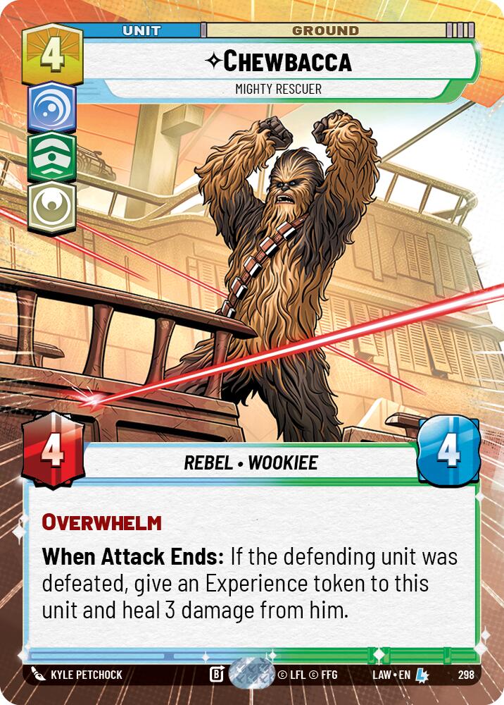 Chewbacca - Mighty Rescuer (298) (Hyperspace) (298) [A Lawless Time] | Cards and Coasters CA