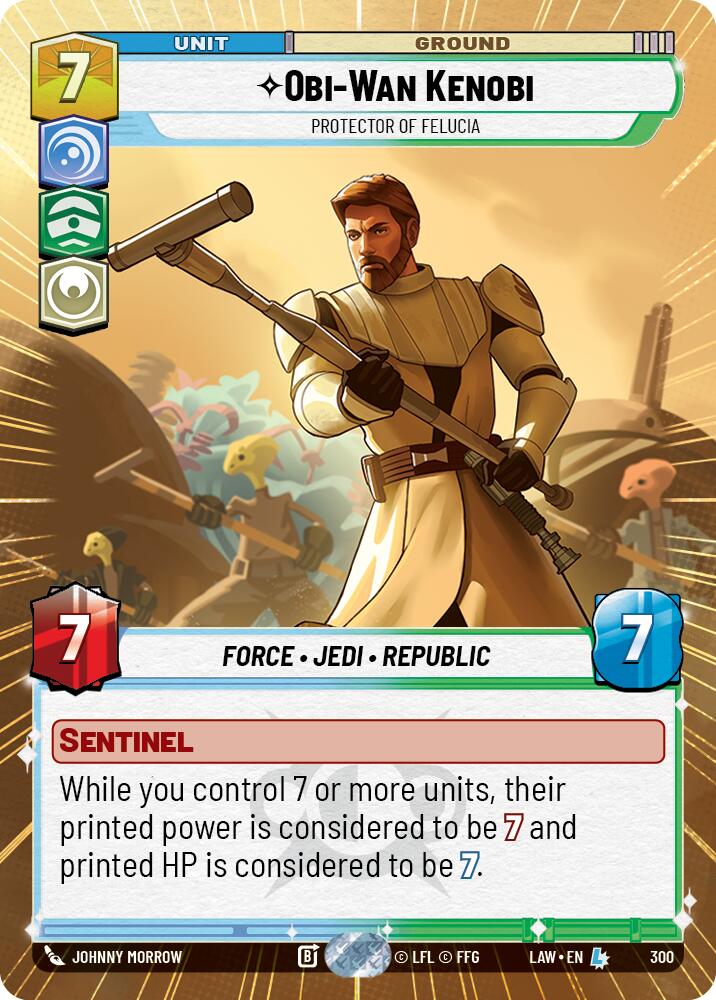 Obi-Wan Kenobi - Protector of Felucia (300) (Hyperspace) (300) [A Lawless Time] | Cards and Coasters CA