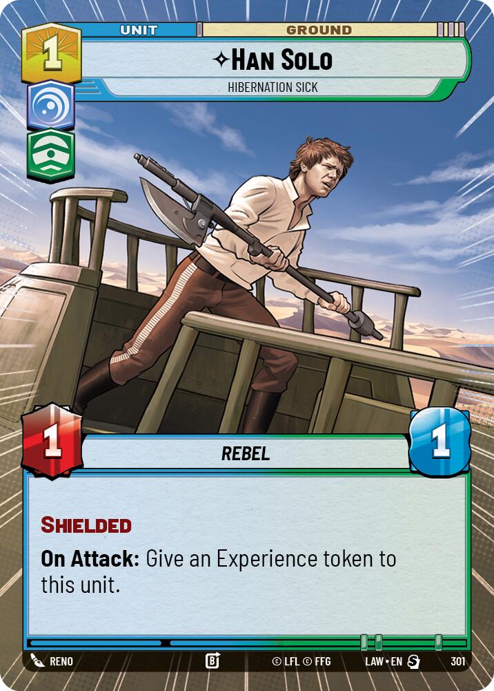 Han Solo - Hibernation Sick (301) (Hyperspace) (301) [A Lawless Time] | Cards and Coasters CA