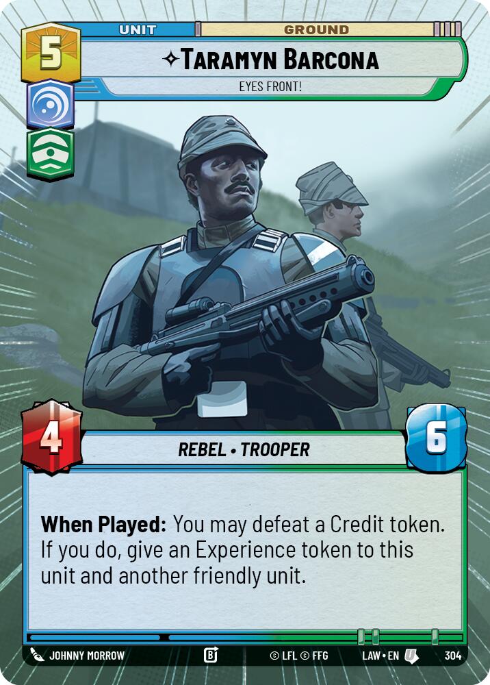 Taramyn Barcona - Eyes Front! (304) (Hyperspace) (304) [A Lawless Time] | Cards and Coasters CA