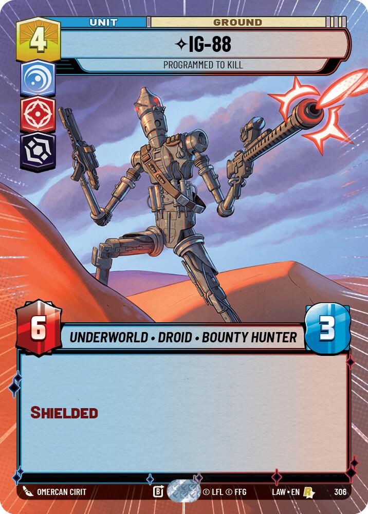 IG-88 - Programmed to Kill (306) (Hyperspace) (306) [A Lawless Time] | Cards and Coasters CA
